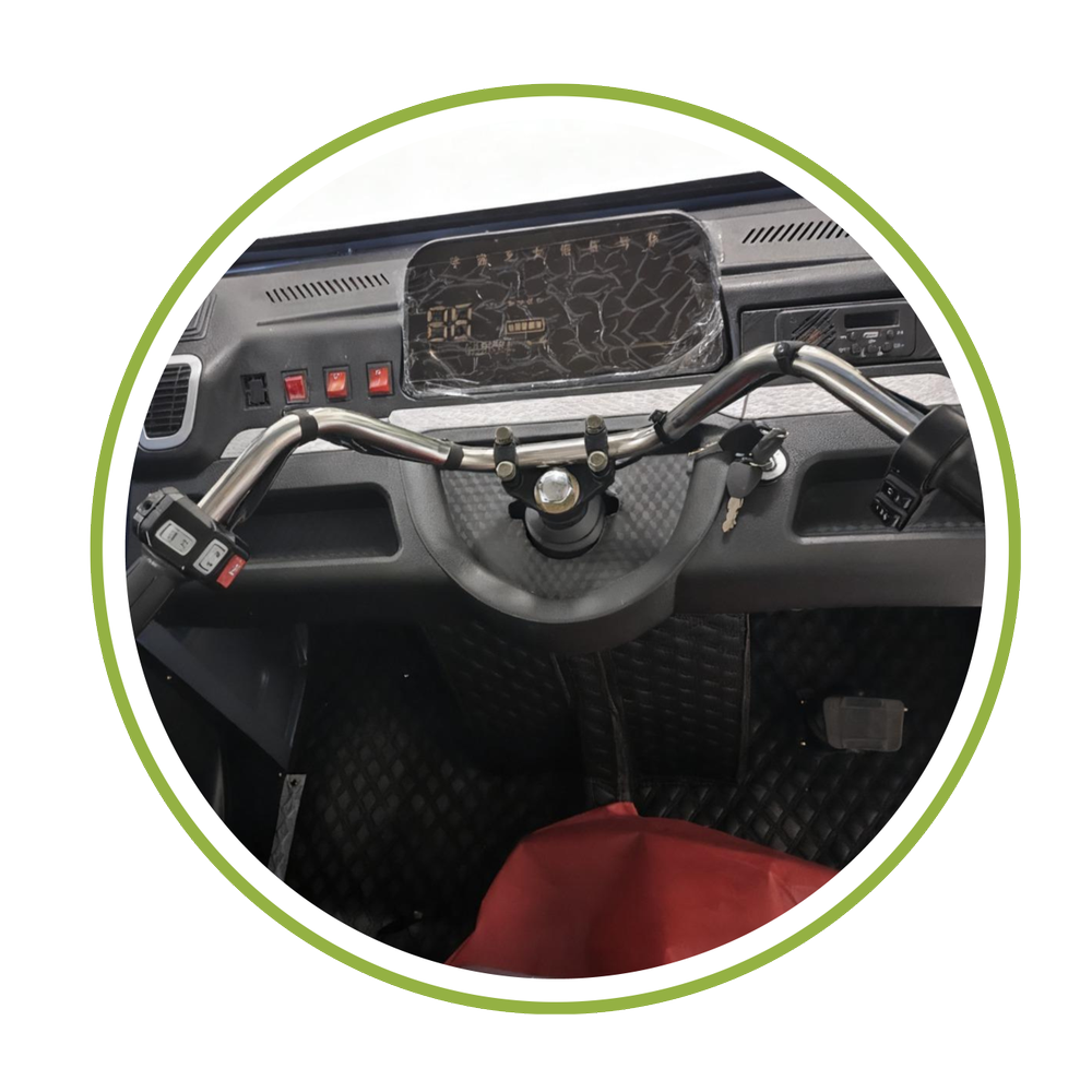 Elektrisches Dreirad | 4 Türen | Modell T2 | 2000W | 45 km/h | Grün