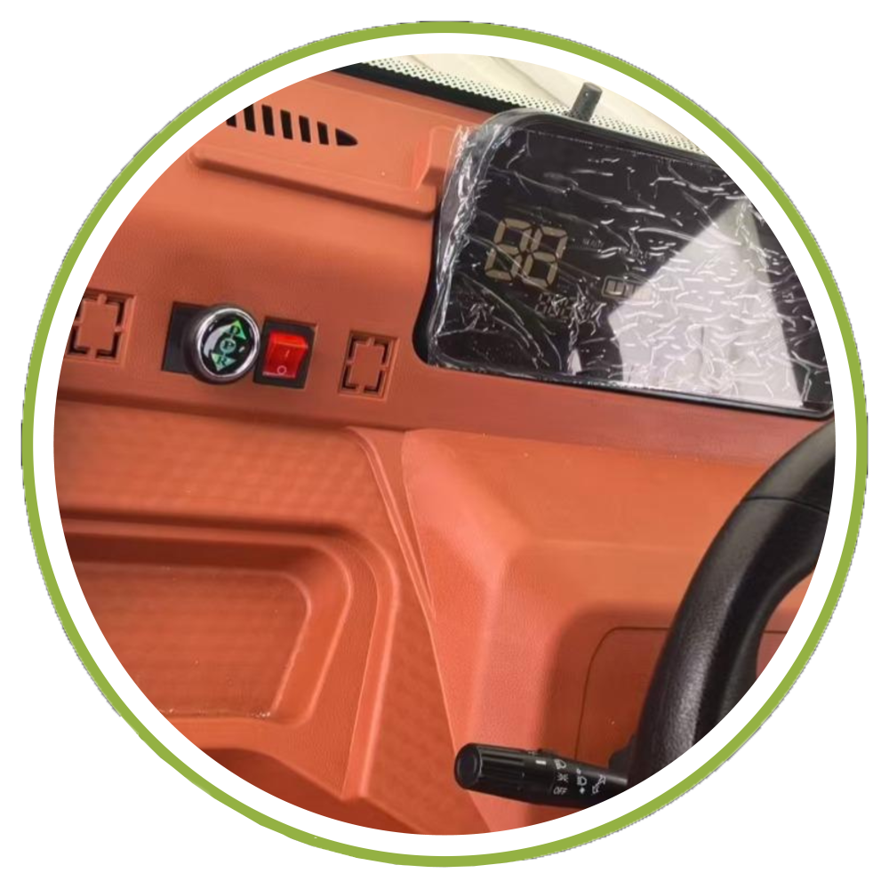 Elektrisches Dreirad Modell T3 mit Lenkrad | 1000W | 72V-58Ah | 25km/h | Grün