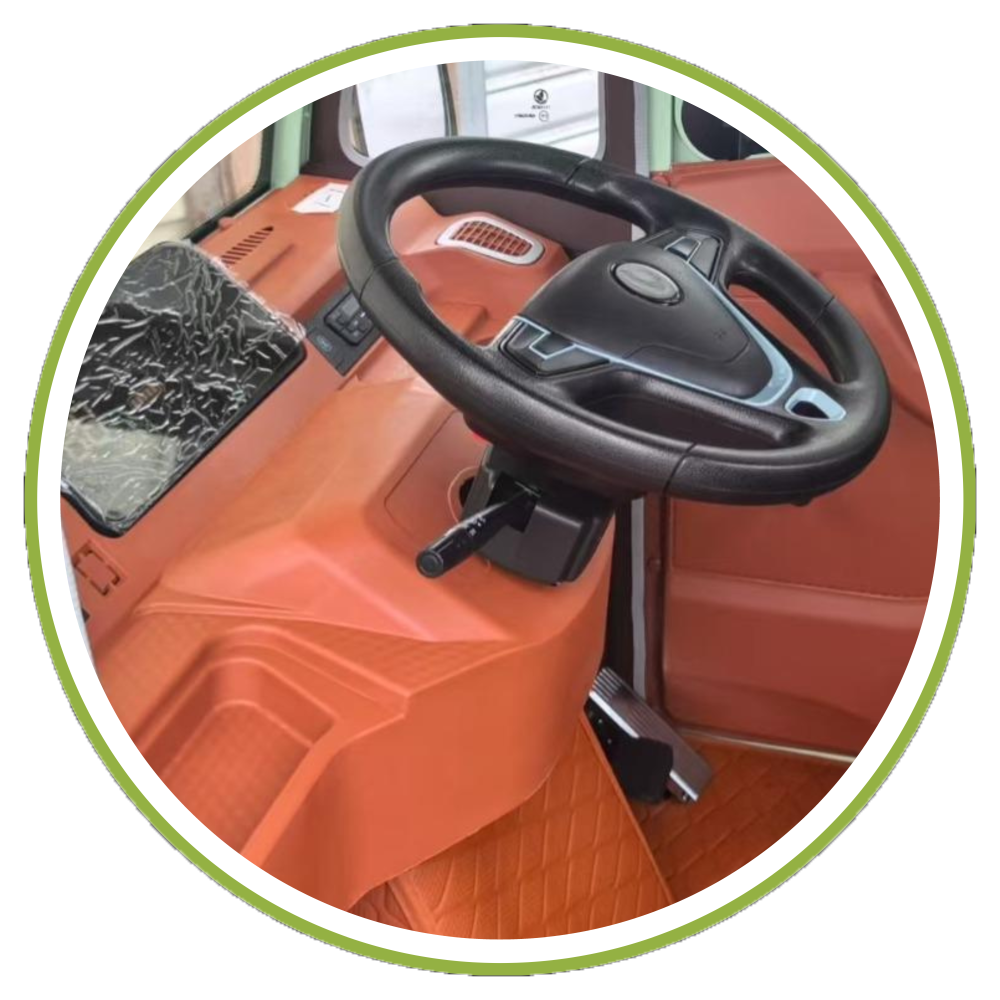 Elektrisches Dreirad Modell T3 mit Lenkrad | 1000W | 72V-58Ah | 25km/h | Grün
