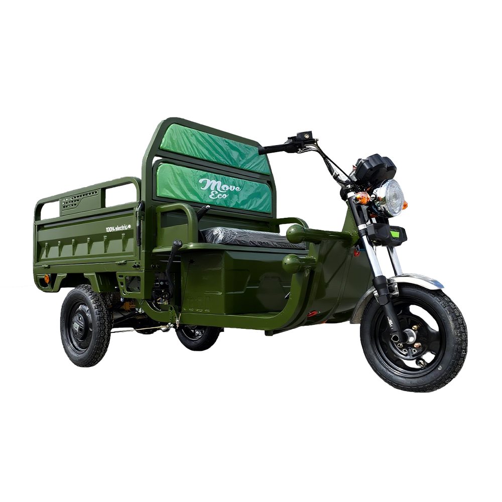 Elektrisches Dreirad Cargo 500 | 1000W | Führerscheinfrei | 25 km/h | Grün