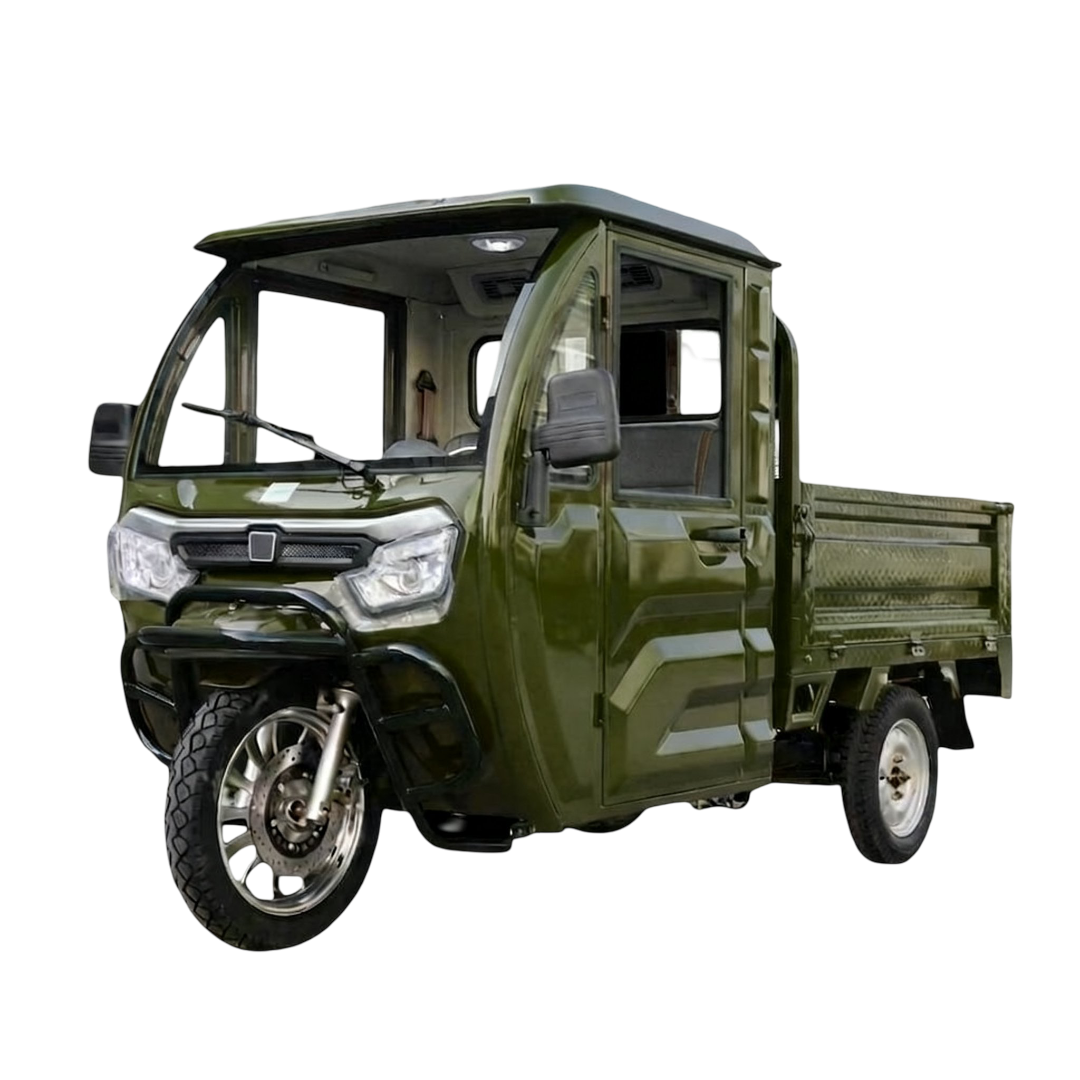 Elektrisches Dreirad mit Lenkrad | Modell KH06 | 2000 W | 72V-58Ah | 25 km/h | führerscheinfrei | Grün