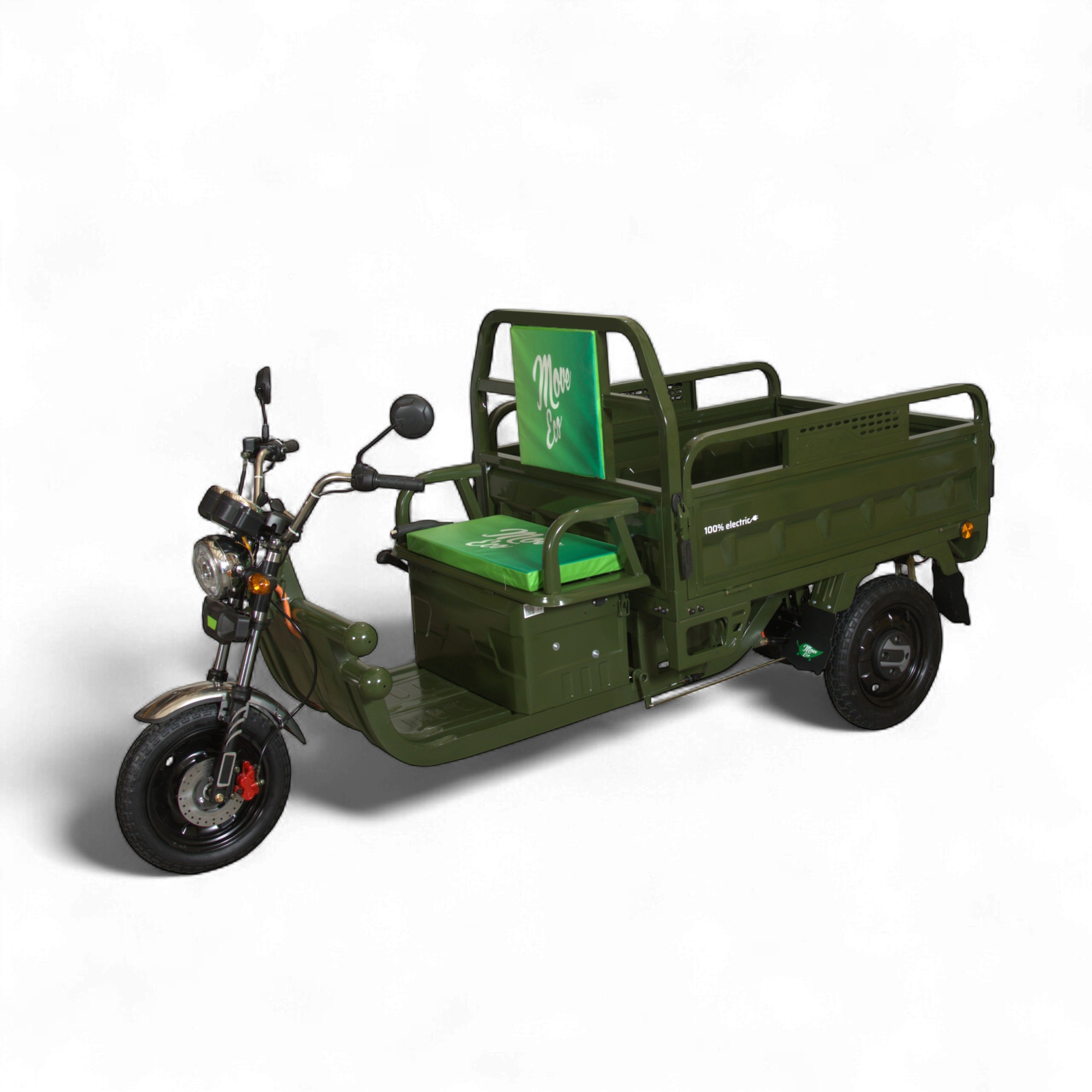 Elektrisches Dreirad MoveEco Cargo 500 | 1000W | Genehmigungsfrei | 60V-20Ah | 25km/h | Grün