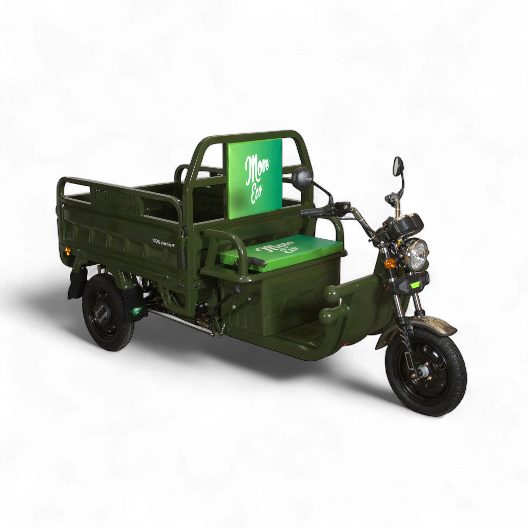 Elektrisches Dreirad MoveEco Cargo 500 | 1000W | Genehmigungsfrei | 60V-20Ah | 25km/h | Grün