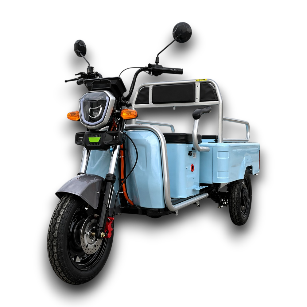 Elektrisches Dreirad MoveEco Cargo 250 | 2200W | Führerscheinfrei | 25 km/h | Blau