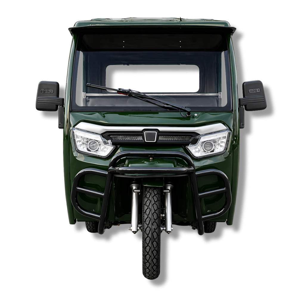 Elektrisches Dreirad mit Lenkrad | Modell KH06 | 2000 W | 72V-58Ah | 25 km/h | führerscheinfrei | Grün