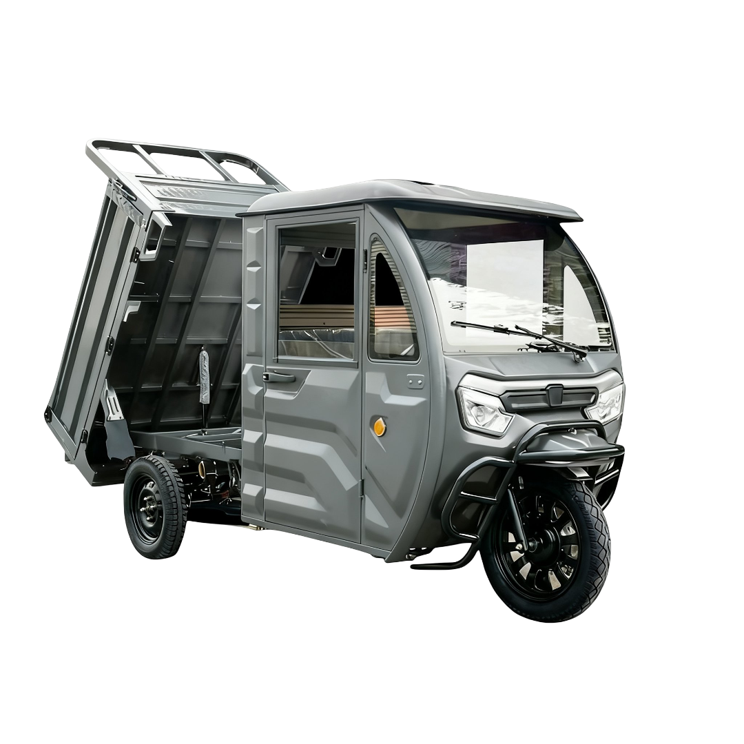 Elektrisches Dreirad mit Lenkrad | Modell KH06 | 2000 W | 72V-58 Ah | 45 km/h | Grau