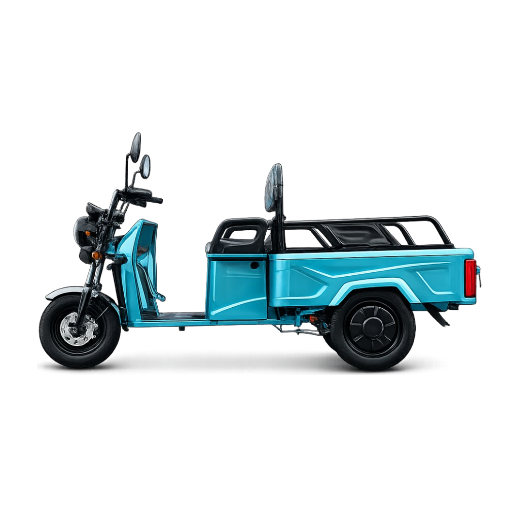 Elektrisches Dreirad Modell B03 | 1500W | 60V-20Ah | 25km/h | Führerscheinfrei | Blau