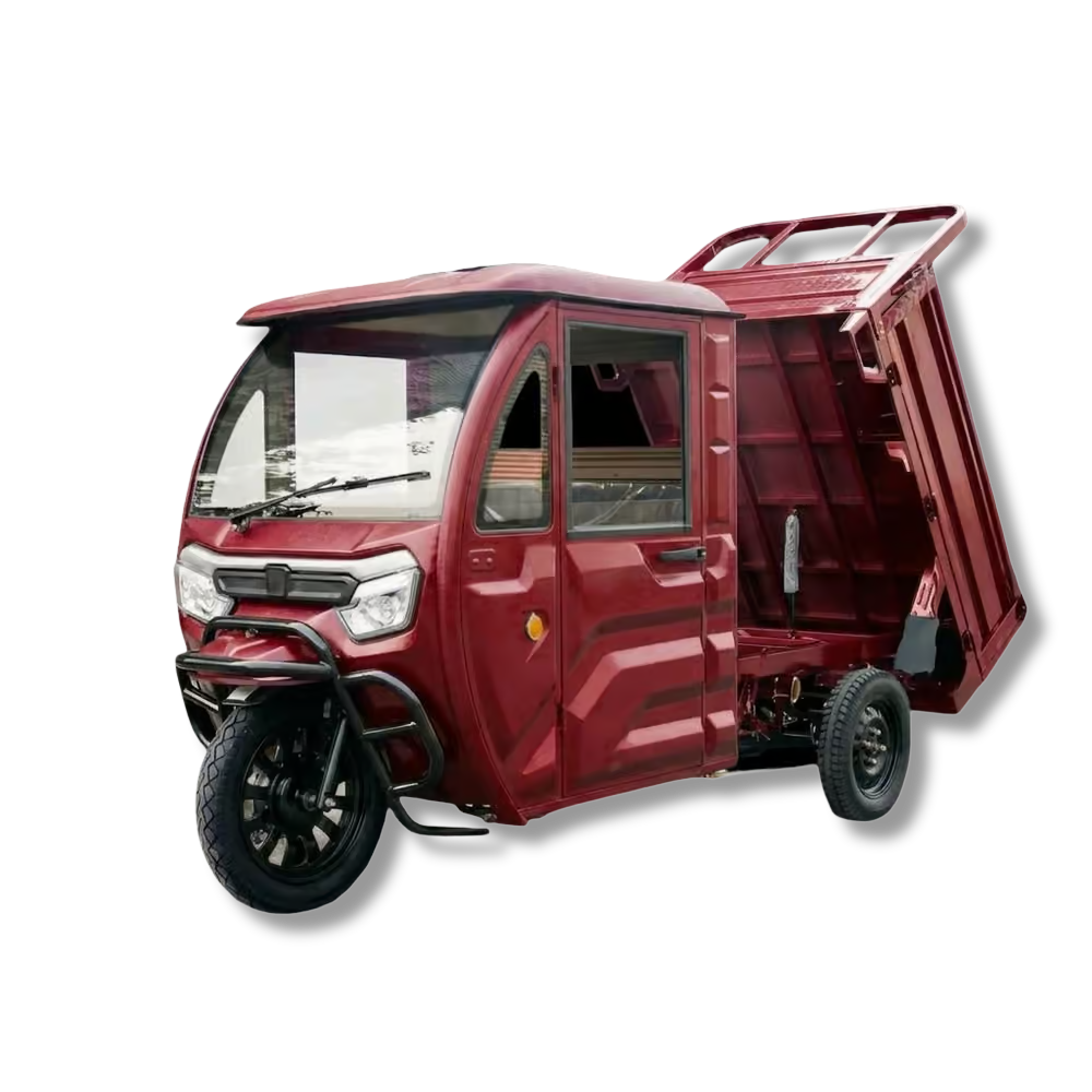 Elektrisches Dreirad mit Lenkrad | Modell KH06 | 2000 W | 72V-58Ah | 45 km/h | Rot
