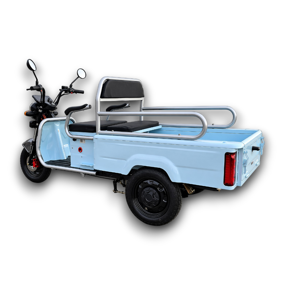 Elektrisches Dreirad MoveEco Cargo 250 | 2200W | Führerscheinfrei | 25 km/h | Blau