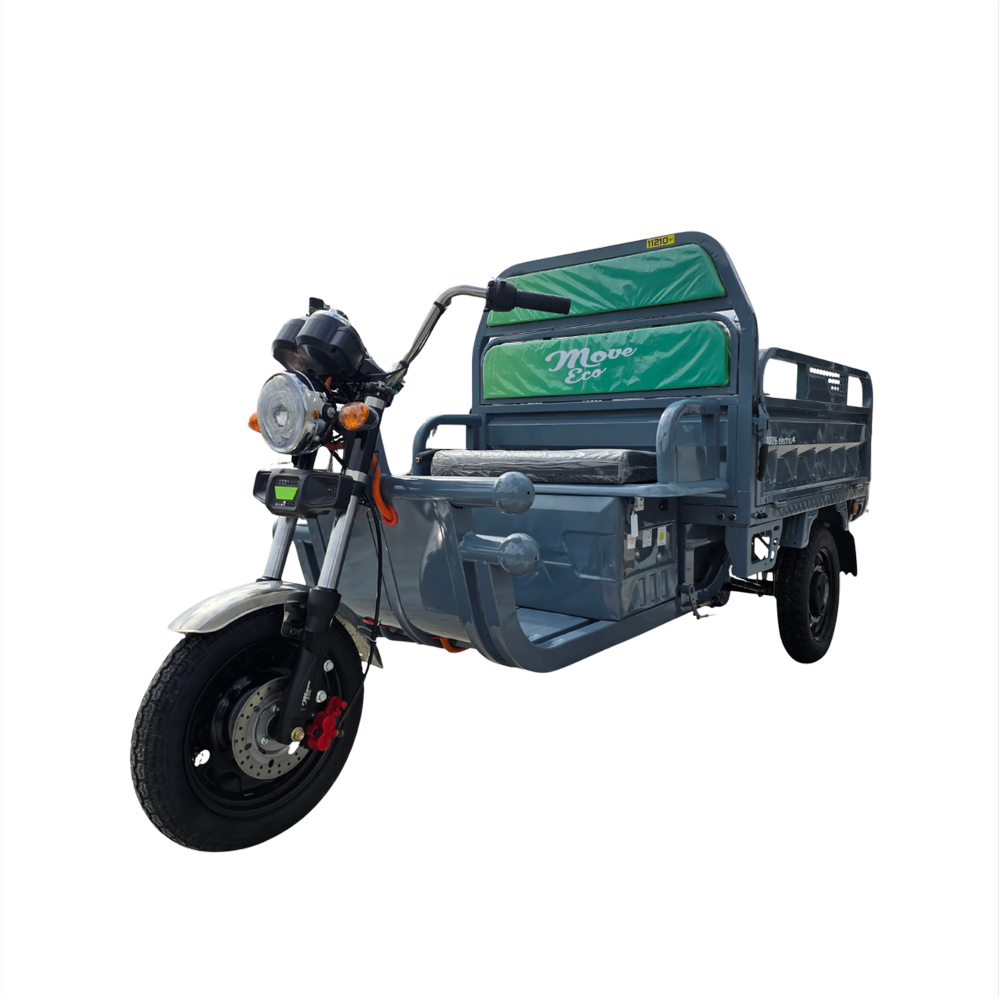 Elektrisches Dreirad MoveEco Cargo 500 | 1000W | genehmigungsfrei | 60V-20 Ah | 25 km/h | Grau