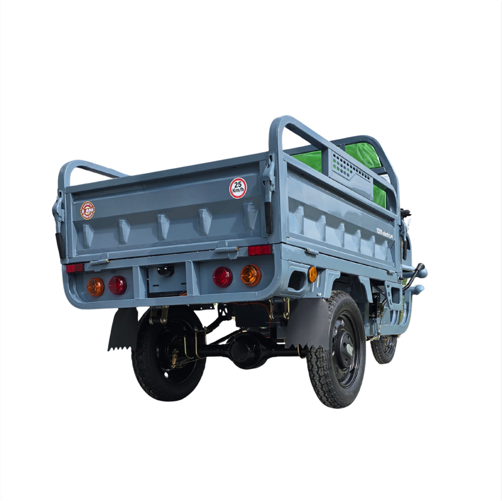 Elektrisches Dreirad MoveEco Cargo 500 | 1000W | genehmigungsfrei | 60V-20 Ah | 25 km/h | Grau