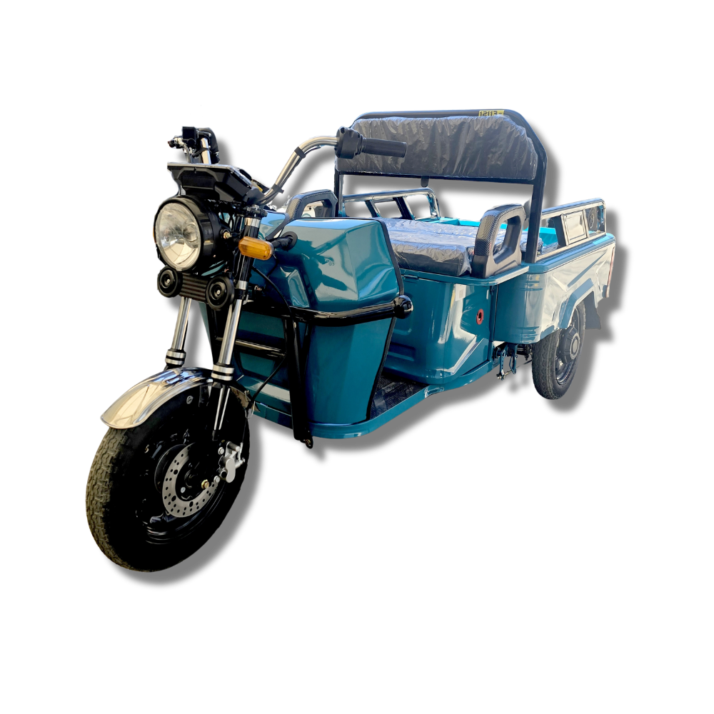 Elektrisches Dreirad Modell B03 | 1500W | 60V-20Ah | 25km/h | Führerscheinfrei | Blau