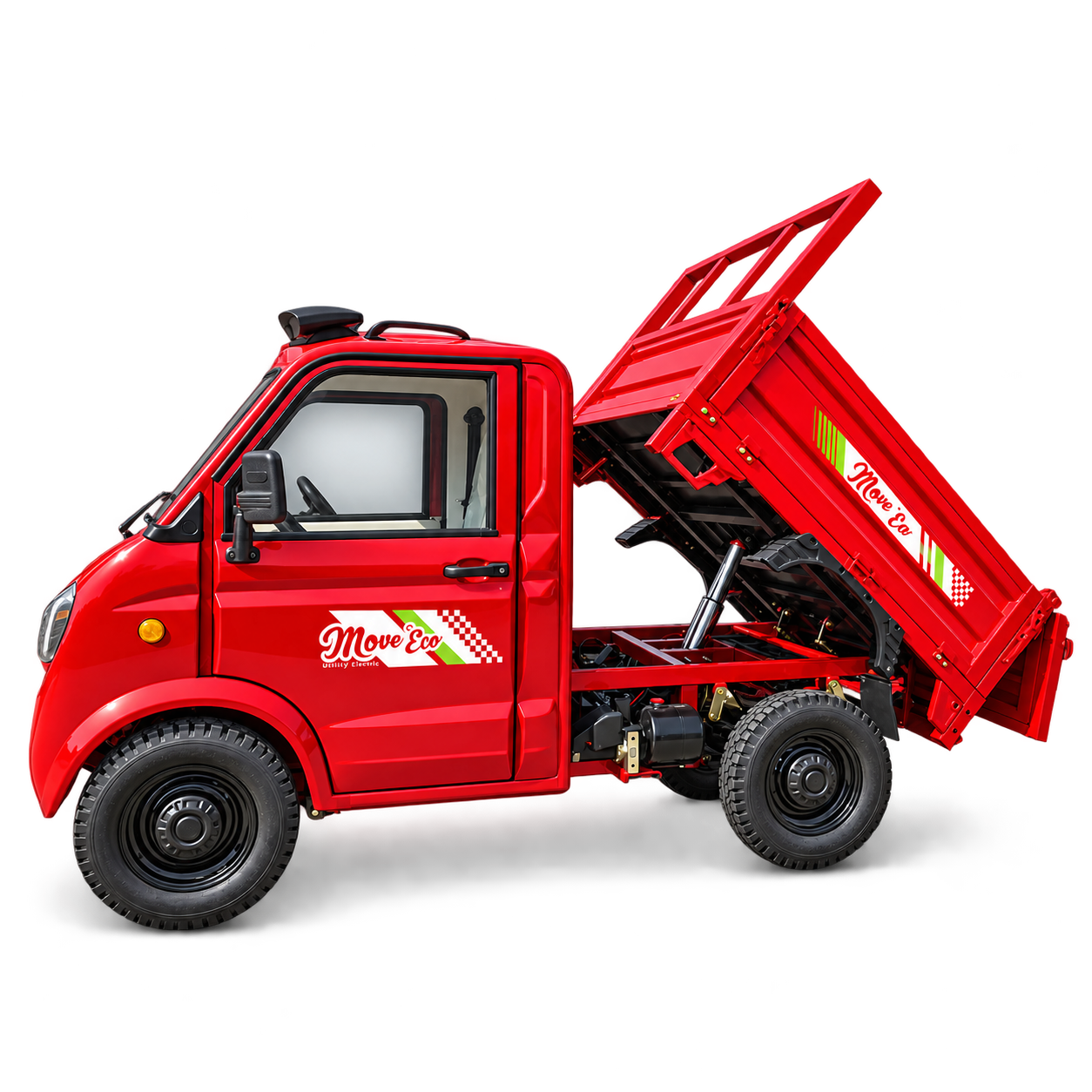 Elektrischer Kleintransporter E-Pickup KH09 | 72 V / 105 Ah | 3500 W | 25 km/h | Rot